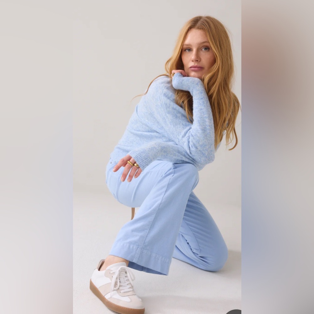 NWT SUMMUM Light Blue Wide Leg Corduroy Women's Pants 👖 waist measurement 30”